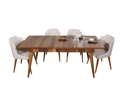 Dëscher Holzdësch Metallsdësch Luxus Iessdëscher Italienesch Design Miwwelen Holz Neit