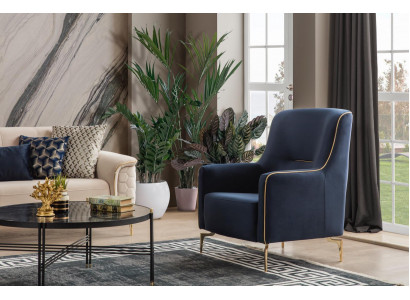 Fauteuil Einsëtzer 1 Sëtz Clubfotel Stoff Modernen Stull Wunnzëmmer Miwwelen Textil