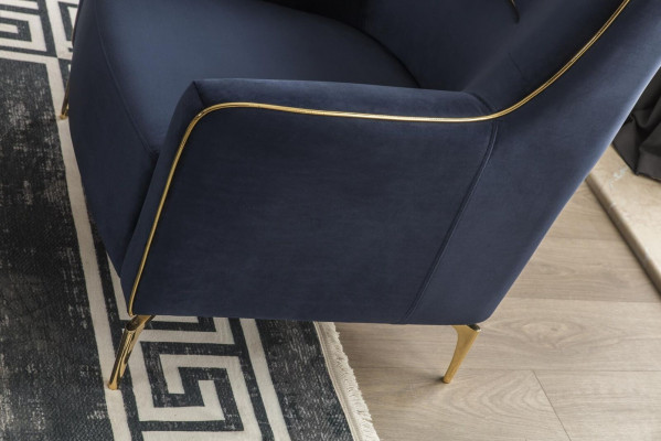 Fauteuil Einsëtzer 1 Sëtz Clubfotel Stoff Modernen Stull Wunnzëmmer Miwwelen Textil