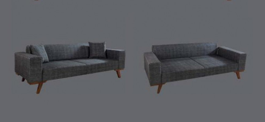 Sofagarnitur 3+3+1 Sëtz Design Sofas Polster Couchen Gro Miwwelen 3tlg