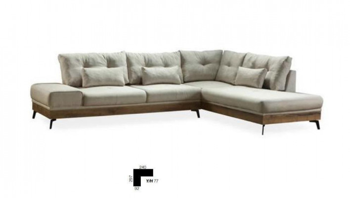 Miwwelen Eckcouch Holz Couch Wunnzëmmer Sofa Couchen Sofae L-Form