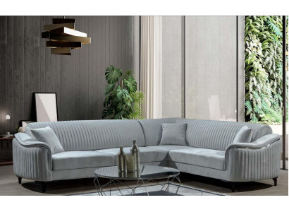 Stoff Ecksofa L-Form Sofa Polster Textil Eckgarnitur Samt Gro 310x240