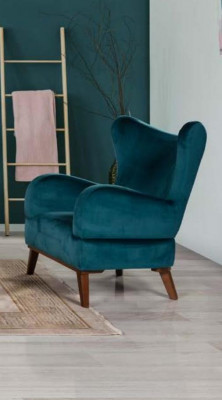 Divan Set 3+3+1 Polster Couch Stoff Wunnzëmmer Chesterfield 3tlg