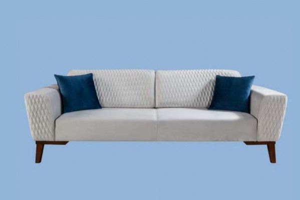 Sofa Garnitur 3+3+1 Plaz Komplett Sofa Sesselen Textil Sofa Set 3 Stéck