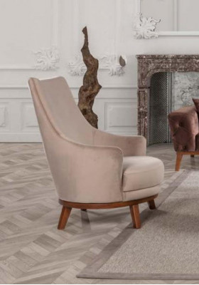 Sofa-Set Sofa 3+3+1 Sëtz Brong Fotell Stoff Chesterfield Samett.