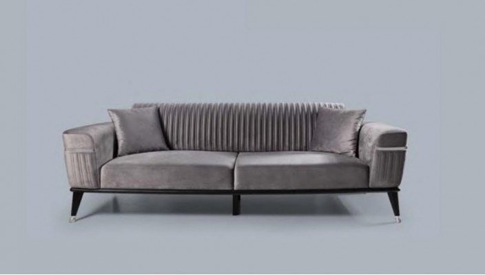 Canapé-Set 3+3+1 Sëtz Sofa Sofas Fotell Stoff Holz Gro Couchen
