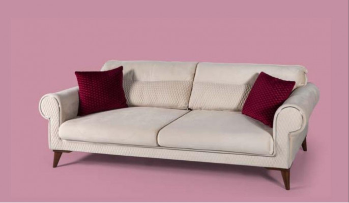 Garnitur Set Sofagarnitur 3+3+1 Setzer Sofas Sessel Stoff 3tlg Couchen