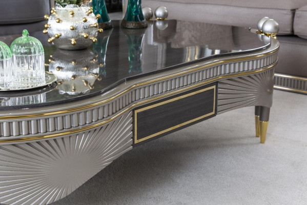 Couchtisch Gro Luxus Couchtischen Metall Design Elegantes Wunnzëmmer