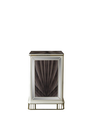 Kommod Gold Metall Miwwelen Schlofkummer Elegantes Design Stil Luxus Modern Nei