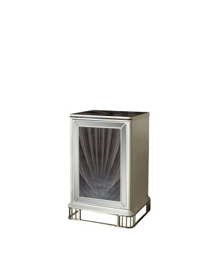 Kommod Gold Metall Miwwelen Schlofkummer Elegantes Design Stil Luxus Modern Nei