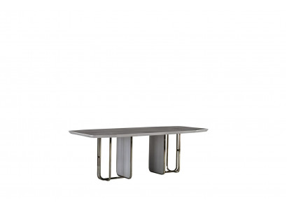 Iessdësch Wäiss Dësch Luxus Iesszëmmer Stil Elegant Schéin Metall Modern
