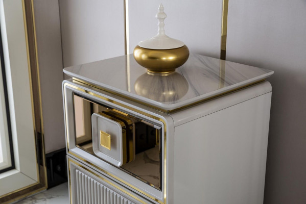 Kommode Wäiss Schéin Kommode Schaf Metall Design Modern Schlofzëmmer Luxus Nei