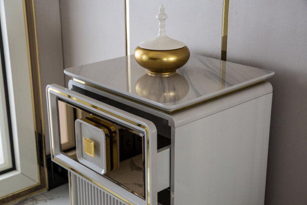 Kommode Wäiss Schéin Kommode Schaf Metall Design Modern Schlofzëmmer Luxus Nei