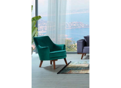 Wunnzëmmer Fotell Sëtz 1 Sëtz Stoff Polyester Stil Modern Design gréng Faarf