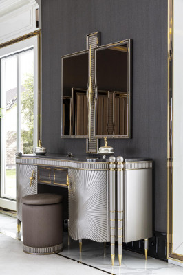 Hocker Braun Ronn Elegantes Holz Miwwel Modernen Design Schéint Schlofkummer