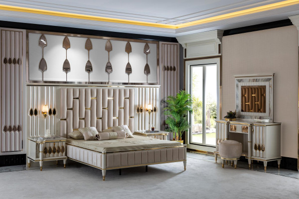 Ronnen Hocker Beige Ron Polster Bänk Fousshocker Schlofkummer Sëtzocker