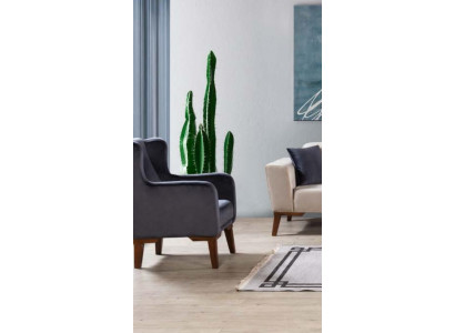 Luxus Still 1-Seetzer Designer Still Einsëtzer Textil Polstersmoyen Möbel