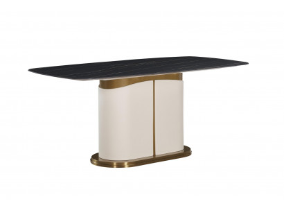Designer Iessdësch Luxus Iesszëmmer Dëscher Polster Holz Lieder Dësch Oval Miwwelen