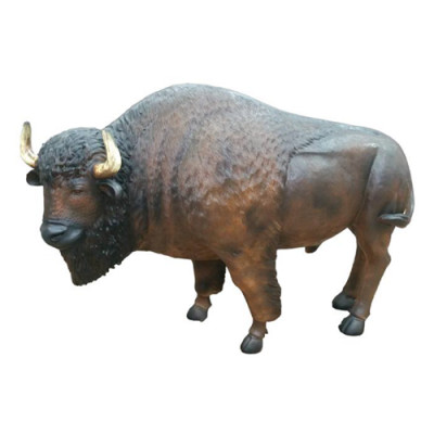 Bison Liewensgrouss Figur Dekoratioun Statuen Skulptur Gaart Deko Figuren 90cm nei