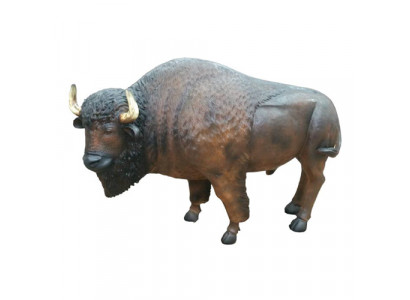 Bison Liewensgrouss Figur Dekoratioun Statuen Skulptur Gaart Deko Figuren 90cm nei