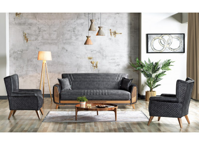 Modern Design Wunnzëmmer Set Sofa Garnitur 3+3+1 Gro Wunnzëmmer Miwwel Set