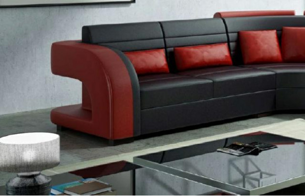 Lieder Canapé mat USB Polster Eckcanapé Wunnlandschaft Polstereck Canapé Bergamo Couch