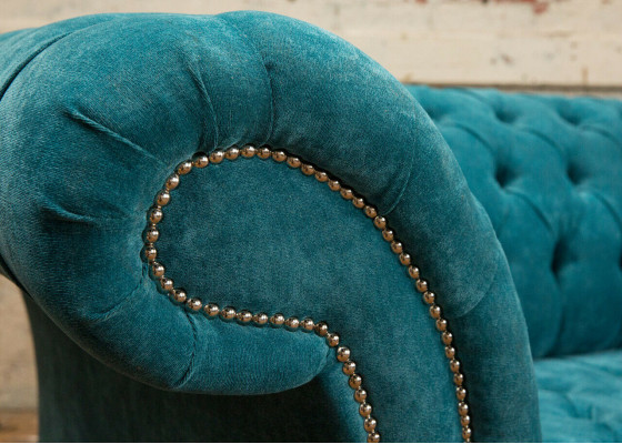 Chesterfield Original Sofa Couch Textil Sofae Couchen Polster Stoff Nei