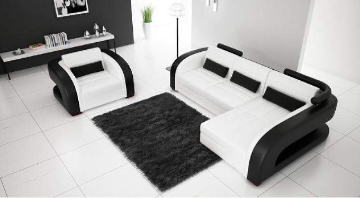 Lieder Canapé mat USB Polster Eckcanapé Wunnlandschaft Polstereck Canapé Bergamo Couch