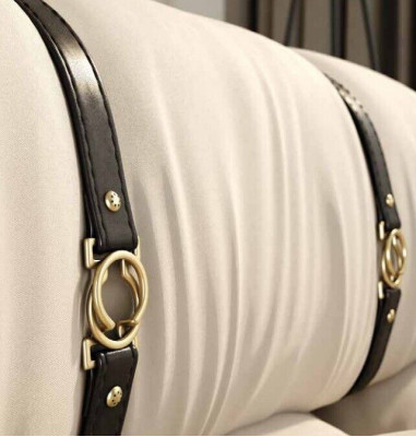 Eckcouch L-Form Sofa Wäiss Zofa Modern Wunnzëmmer Stoff Polster Design Eck Néi