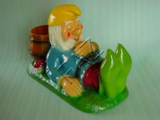 Zwerg Figur Gaart Statu Skulptur Figuren Skulpturen Dekoratioun Dekor 46cm Nei