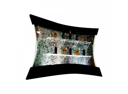 Regaler Design beliicht Led Waasser Wand Bar Regal Sail Waassersäile