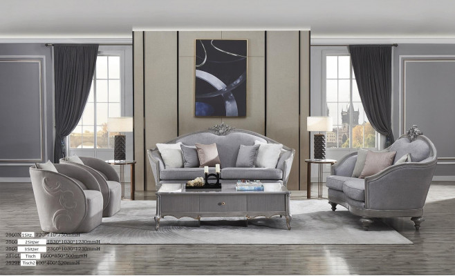 Sofagarnitur 3+3+2-Sëtz Couch Sofa Polster Garnitur Couch Set Stoff Textil Nei