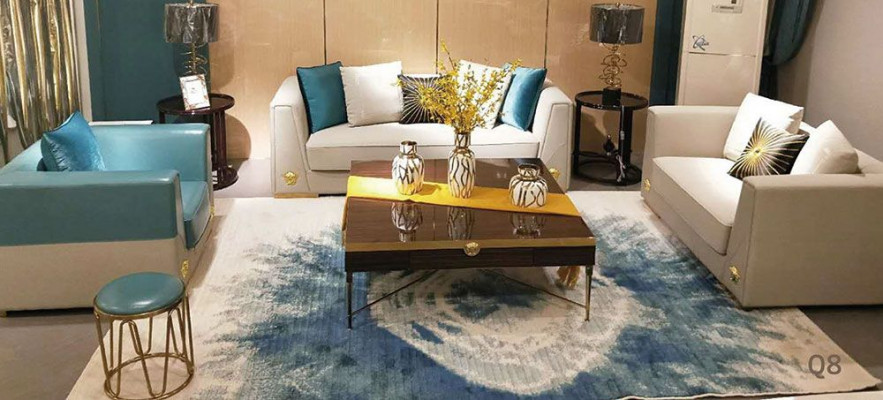 3-Stéck Miwwel Komplett Set Sofa Garnitur 321 Sëtz Designer Wunnlandschaft