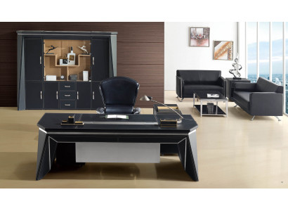 Chef Büro Dësch Schreifdësch Dësch Design Schaf Lieder Holz 2-deel. Set