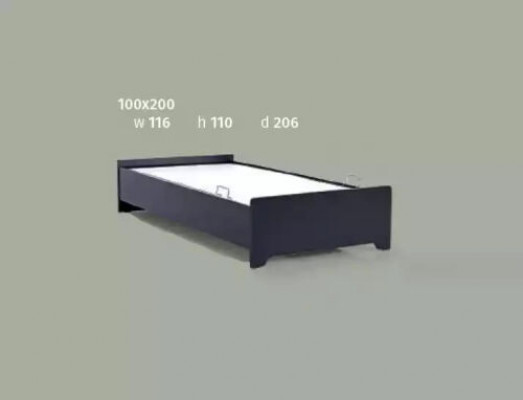 Bett Eenzelbett Better Schlofzëmmer Kannerzëmmer Bettgestell 100x200cm