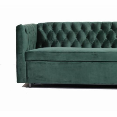 Amerikanesche Stil Chesterfield Sofa Canapé Lieder Polsteren Dräisëtzer Gréng