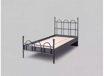 Schwaarzt Metallbett Klassescht Bettgestell Jugendzëmmer Schwaarz