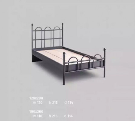 Schwaarzt Metallbett Klassescht Bettgestell Jugendzëmmer Schwaarz
