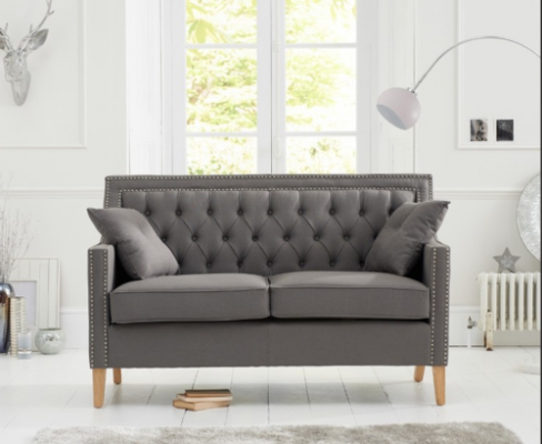 Chesterfield Sofa Couchen Polster Garnitur Couch Polster Stoff 2 Sëtz.