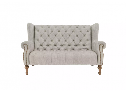 Chesterfield Sofa Canapé Polster Stoff Lieder Canapéën Polster Garnitur 2 Sëtzeger
