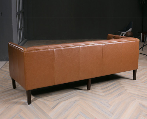 Häreclub Chesterfield Sofa Canapé Lieder Polsterings Drësëtz Braun