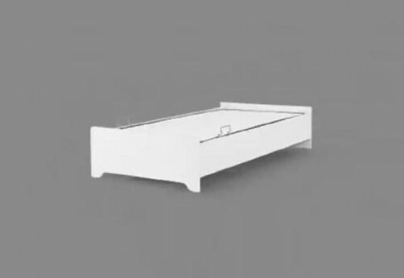 Holzbett 100x200 Eenzel wäiss Jugendbett am Kannerzëmmer Bettrahmen