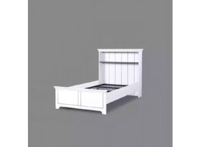 Holzbett Schlofkummer Design Luxusmiwwelen Jugendzëmmer Wäiss Klassesch