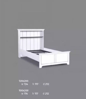 Holzbett Schlofkummer Design Luxusmiwwelen Jugendzëmmer Wäiss Klassesch
