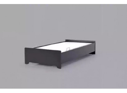 Designerbetter Kannerbett schwaarz modernes Jugendbett 100x200cm