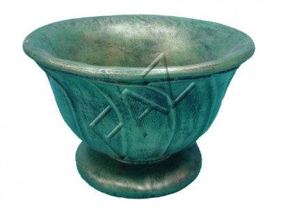 Antik Stil Blumme Vase Vintage Vasen Dekoratioun Deppen Schossel Kälch Turkis Gréng