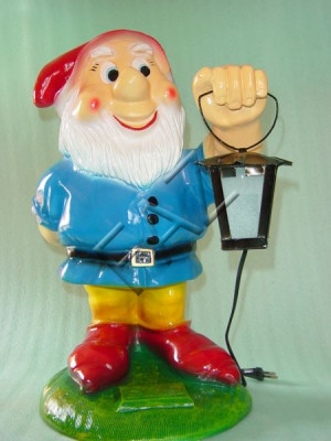 Zwerg Figur Gaart Statue Skulptur Figuren Skulpturen Dekoratioun 50 cm Deko Nei