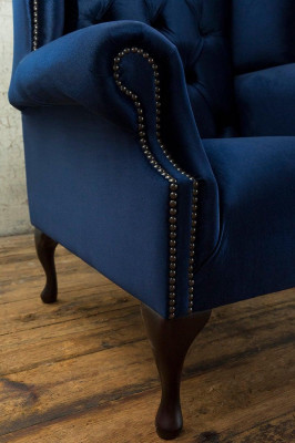 Chesterfield Ouerensessel Sessel 1 Sëtzer Polster Couch Sofa Relax Fernseh Nei #1