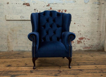 Chesterfield Ouerensessel Sessel 1 Sëtzer Polster Couch Sofa Relax Fernseh Nei #1