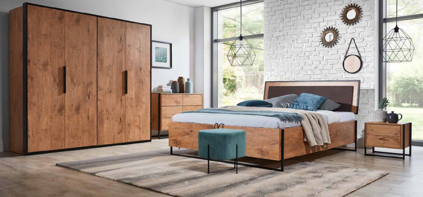 Komplett Schlofzëmmer Set Better Kleederschaf Bettkommode Nottësch